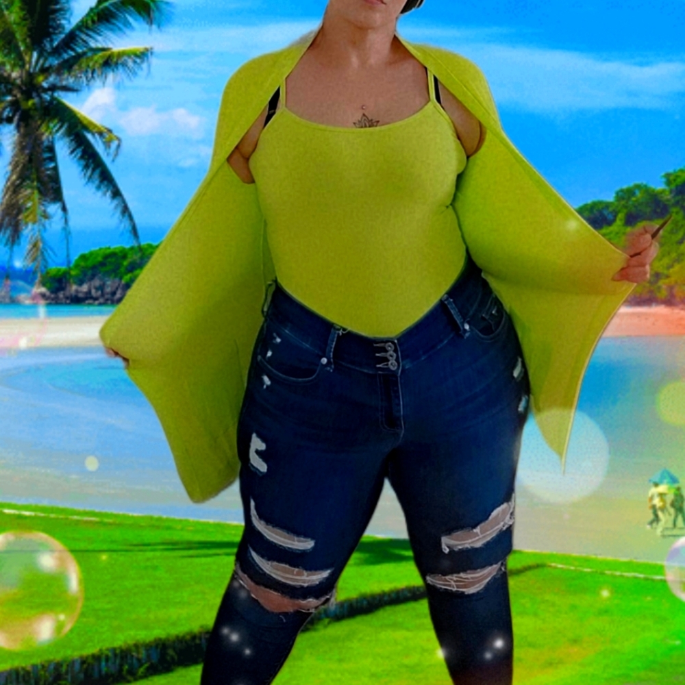 Torrid neon green overlay